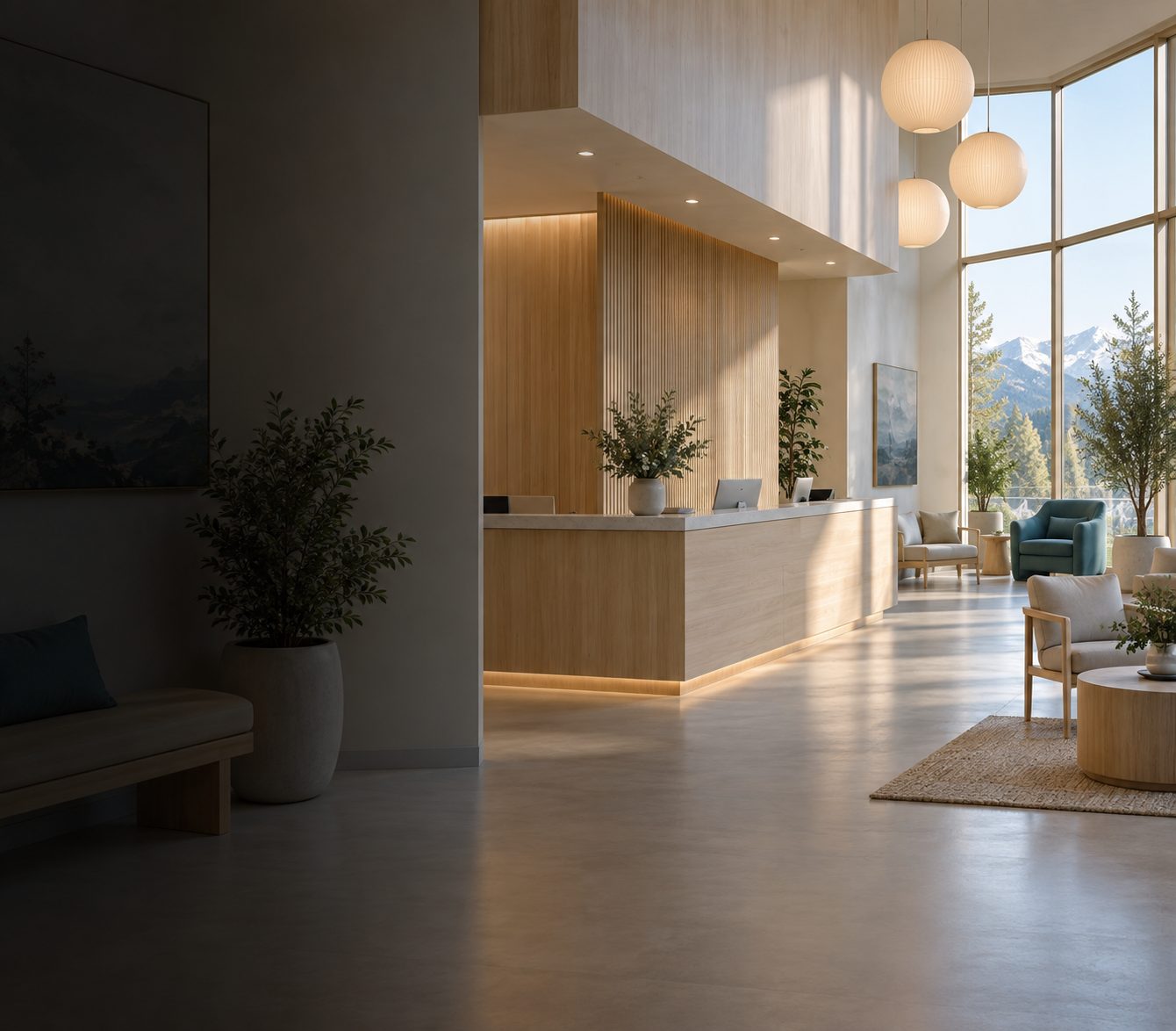 A light modern medical practice interior